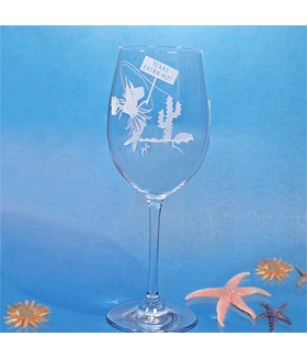 Texas Shrimpers Wine Glass