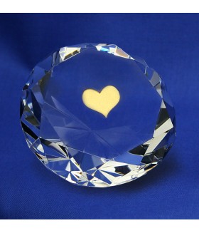Diamond PW - Medium w Gold Colored Heart