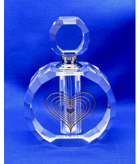Perfume Bottle w Gold Colored Heart