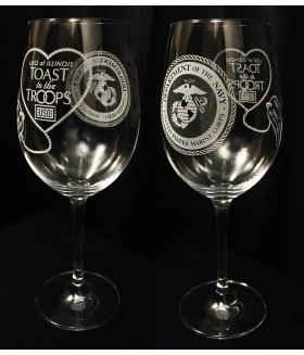 Toast to the Troops Set of 2 Glasses